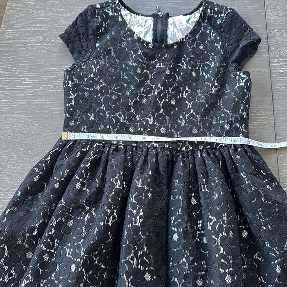 Justice Girl’s Size 10 Black Silver Dress Casual Formal Special Wear Lace EUC - Picture 7 of 12